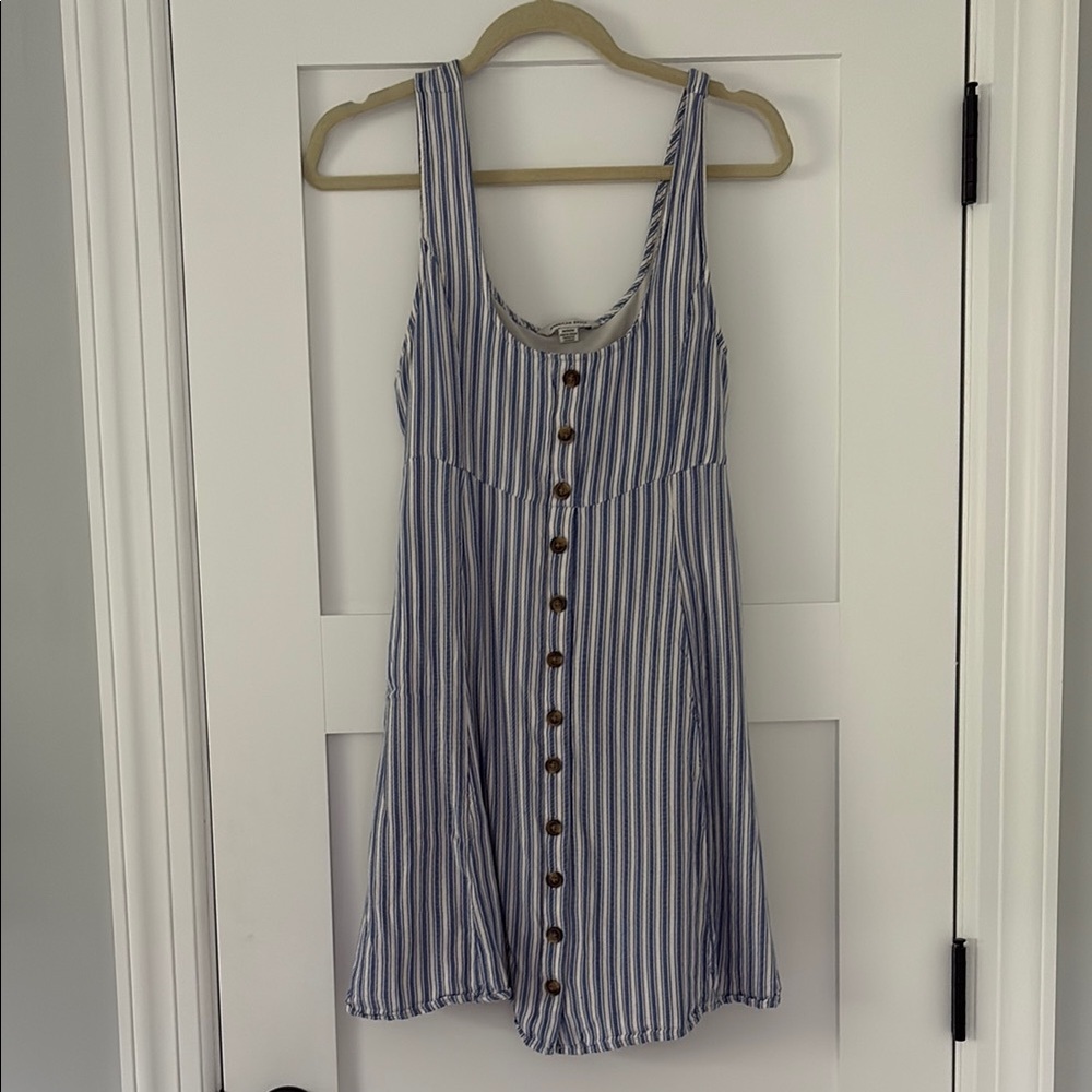 American Eagle Outfitters Blue and White Striped Dress